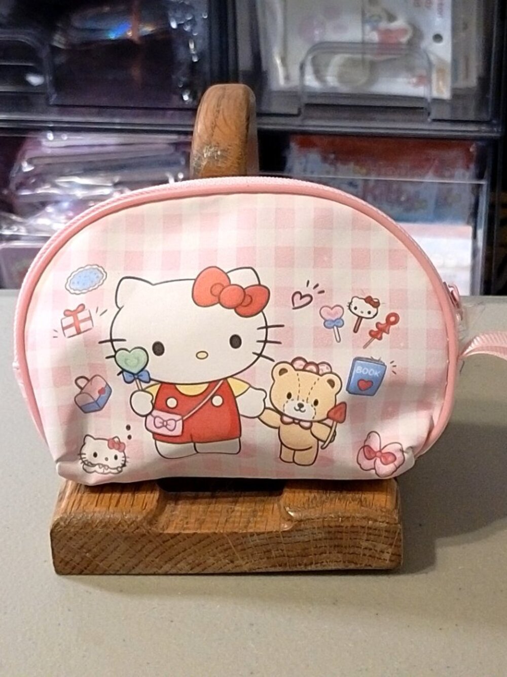 2762 Hello Kitty Mini Accessory Pouch • 3.5x5" • PU Leather • Kawaii